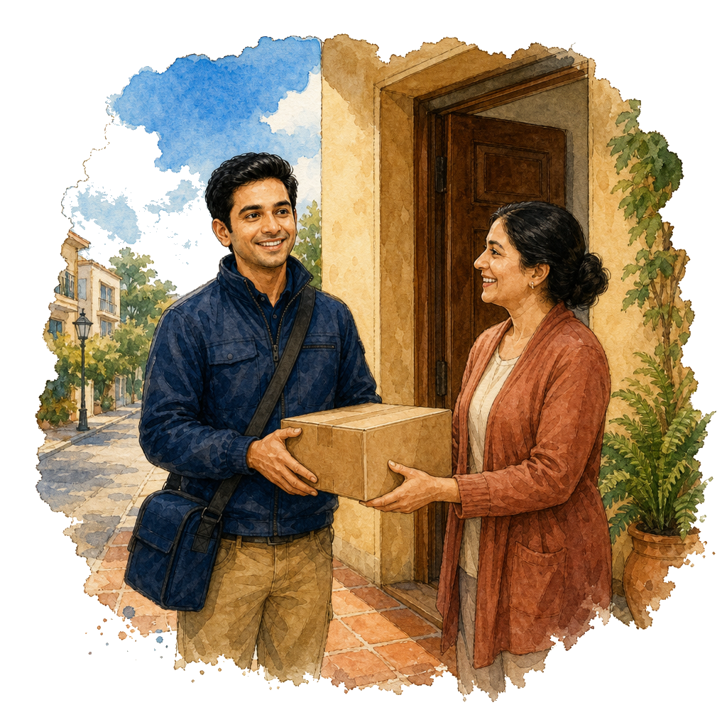 The box at the door — the exchange arrived